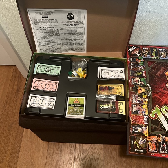 #0937+ Zombie-Opoly Board Game - Red and Black Monopoly - Picture 2 of 6